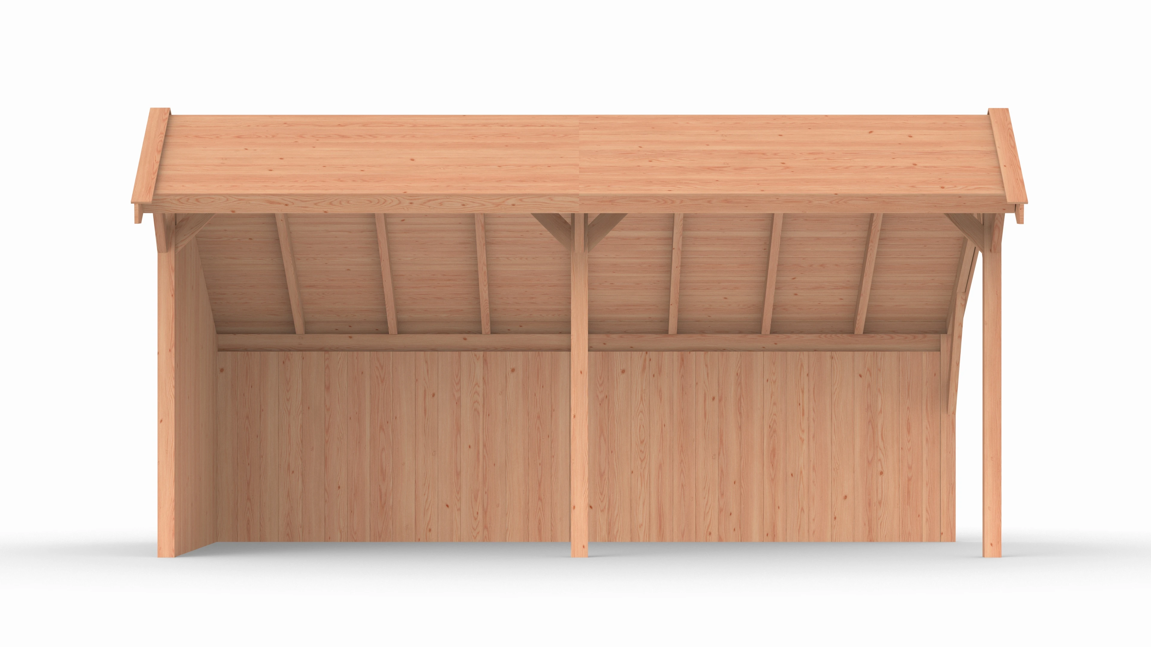 Douglas kapschuur, 600 x 300, met achterwand en zijwand, Westwood Comfort - Afbeelding 6